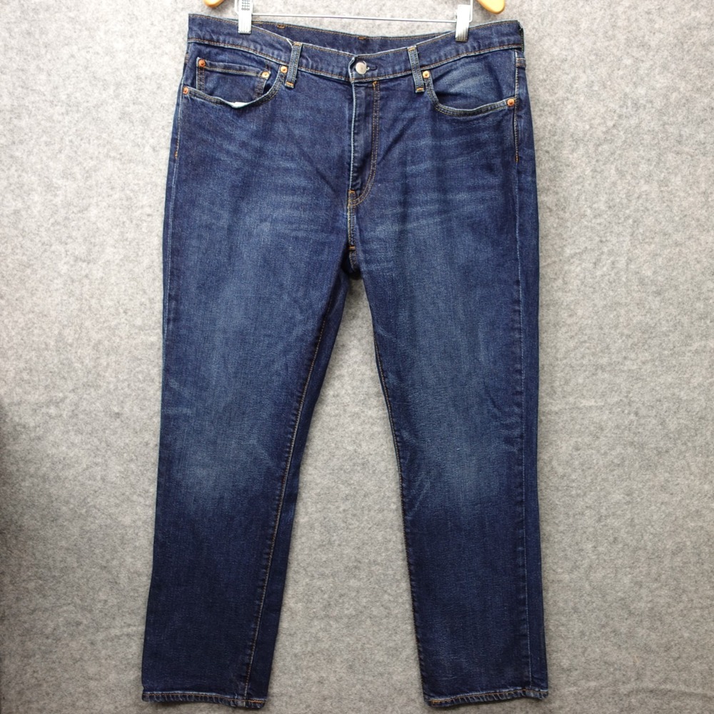 Levis Premium 511 Big E Jeans Mens 38x29 Dark Blue Wash Slim Fit‎ Stretch Denim